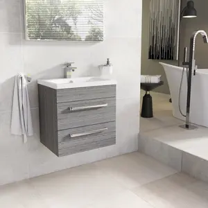 Whitfield 515mm Single Bathroom Vanity with Integrated Ceramic Basin Grey