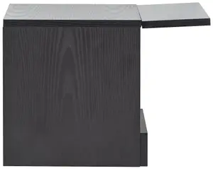 GFW Galicia Pair of Wall Hanging Bedside Tables Black