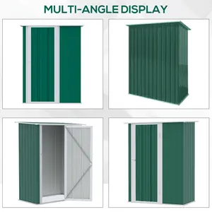 4.7ft. W x 2.8ft. D Flat Garden Shed Green