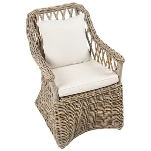 Set of 2 Garden Armchairs MAROS II Rattan Natural