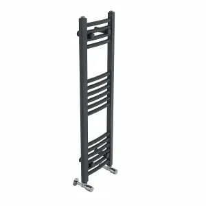 Right Radiators 1000x300 mm Curved Heated Towel Rail Radiator Bathroom Ladder Warmer Anthracite