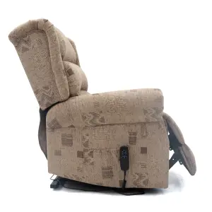 Malton Patterned Rise and Recline Armchair Electric Dual Motor