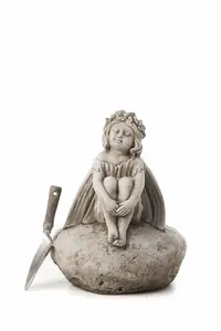 Fairy on a Rock Garden Ornament