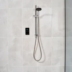 Triton Gloss Silver effect Thermostatic Electric Shower, 10.5kW