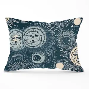 Silver Blue Moon and Stars Cushions 33cm x 48cm