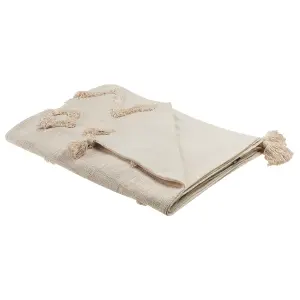 Blanket GUNA Cotton 130 x 180 cm Beige