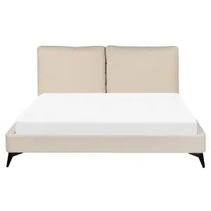 Boucle EU King Size Bed Beige MELLE