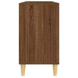 Berkfield Sink Cabinet Brown Oak 80x33x60 cm Engineered Wood