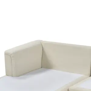 Right-Hand Corner Sofa OSLO Beige Fabric Right Hand