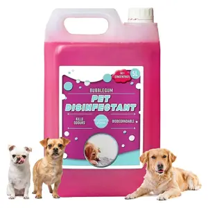 2 x 5 Litre Pet Disinfectant Fresh Bubble Gum Breaks Down Odours Including Sweat, Urine & Faeces