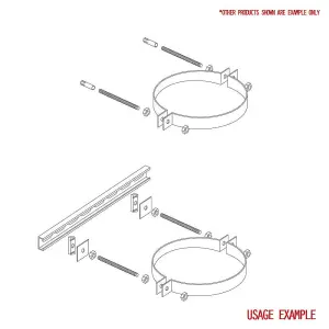 Split Ring - 125mm - For mounting spiral ducting lengths