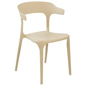 Set of 4 Garden Chairs GUBBIO Sand Beige