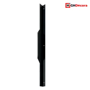 Long Profile Pull Handle for Furniture Wardrobe, Kitchen Cabinet, TV Unit, Drawer (2, Black)