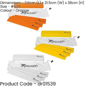 15 PACK 34x7cm Rectangular Rubber Marker Set - ORANGE - Non-Slip Indoor Pitch