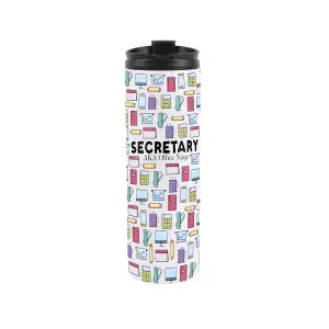 Secretary Travel Mug - Novelty Trades Gift Stainless Steel Vacuum-Sealed Double-Walled Hot/Cold Drinks Travel Flask