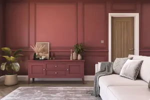 Hemway Chalk Paint Matt A5 Sample, Raspberry Red, Peel & Stick Swatch For Interior Walls Wood