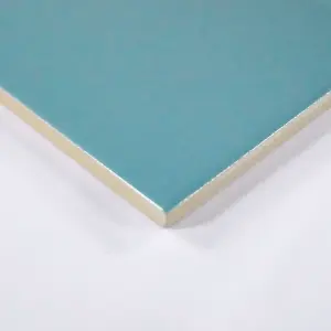 Glina Blue Gloss Ceramic Indoor Wall Tile, Pack of 34, (L)297mm (W)97mm