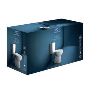 Ideal Standard Tirso White Close-coupled Round Toilet set with Soft close seat & Close coupled cistern