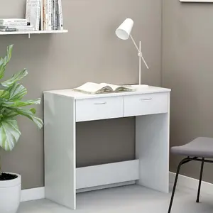 Berkfield Desk White 80x40x75 cm Engineered Wood