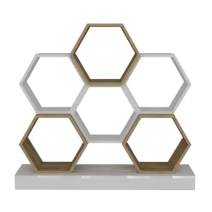 Decorotika Cicek Hexagonal Bookshelf