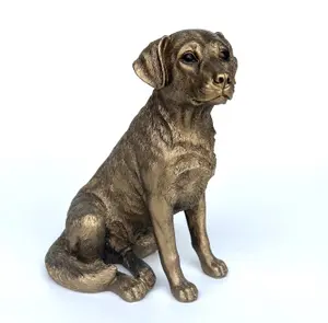 Labrador figurine from the Leonardo Reflections Bronzed range, gift boxed.