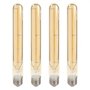 EXTRASTAR 4W LED T30 Long Tube Bulb E27, 2700K, Pack of 4