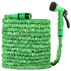 150ft Expandable Flexible Hosepipe Garden Hose Pipe Magic Snake And Gun Green Watering