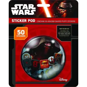 Star Wars Paper Puffy Stickers (Pack of 50) Red/Black (One Size)