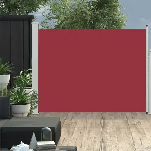 Berkfield Patio Retractable Side Awning 140x500 cm Red