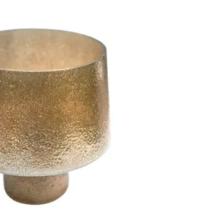 Opulent Curved Metallic Gold Planter H22Cm W20Cm