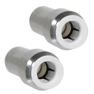 SPARES2GO Radiator Valve 15mm x 10mm Pushfit Chrome Speed Fit Reducing Straight Compression Stem (Pack of 4)