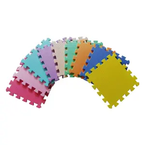 9pcs Interlocking Baby Foam EVAMats Tiles - EVA Foam Soft Play Mat - Safe Non-Slip Odourless Waterproof Crawling Children