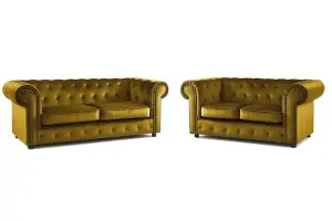 Furniture Stop - Asha 3+2 Seater Deluxe Velvet Sofa Set