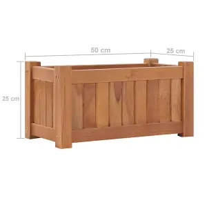 Berkfield Raised Bed 50x25x25 cm Solid Teak Wood