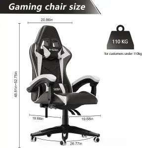 E-Sports Swivel Chair and RGB Lighting Gaming Deskfor Gamer Workstation