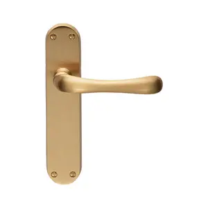 Ibra Latch Door Handle (Set of 2) Satin Brass