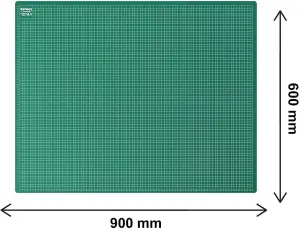 A1 Non-Slip Cutting Board with Surface for Arts & Crafts Easy Guided Line Paper Card Fabric Plastic for Professional Cutting Green