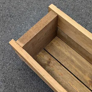 90cm Pine Wooden Planter Flower Trough