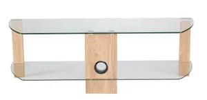 Century TV-Stand Light Oak/Glass ADCE1200-LO