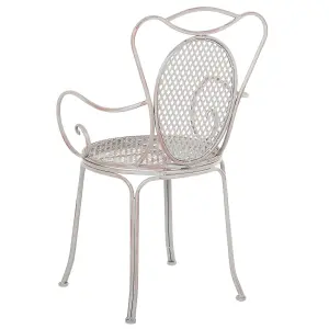 Set of 2 Garden Chairs CILENTO Metal Grey