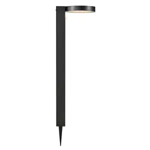 Nordlux Rica Round Outdoor Solar Garden Light In Black (Height) 60cm