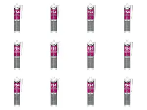 Bond-It BDFWH Fs4 Fireshield AC Intumescent Acrylic White Sealant & Adhesive EU3 BDFWH (Pack of 12)