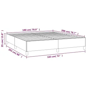 Berkfield Bed Frame Black 180x200 cm 6FT Super King Fabric