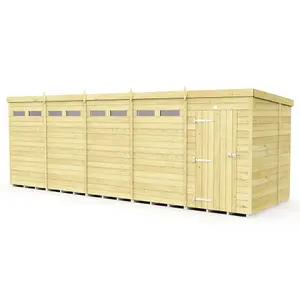 DIY Sheds 20x6 Pent Security Shed - Single Door