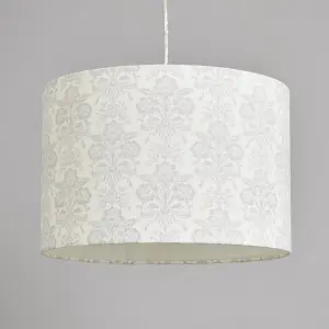 Litecraft Damask Grey Easy Fit Lamp Shade