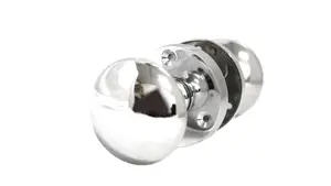 Door Knobs Round Victorian Mortice Knob Sprung - Chrome Polished 56mm