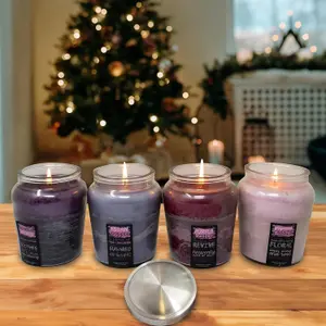 Scented Candles In Wax Filled Glass Jars Keep Your Home Fragranced, Aromatherapy Grapefruit Cassis