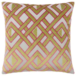 Paoletti Henley Velvet Jacquard Feather Filled Cushion