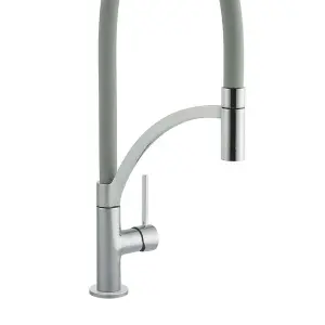 Cookology GIGLIO Pull Out Kitchen Tap with Single Side Lever - Brushed Graphite Grey