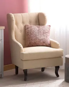 Wingback Chair ALTA Fabric Beige